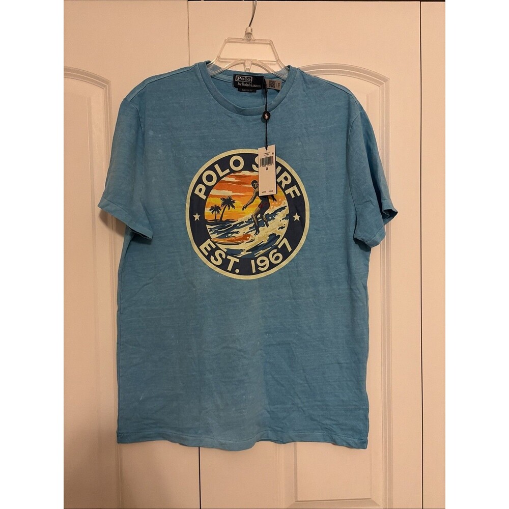 Polo Ralph Lauren Classic Fit Polo Surf Club T-Shirt Size Medium New with Tags